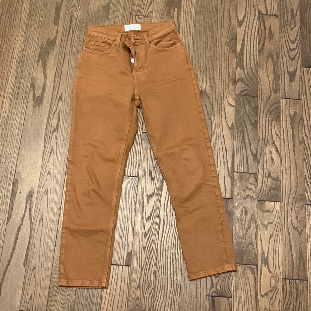 Everlane tan cropped jeans